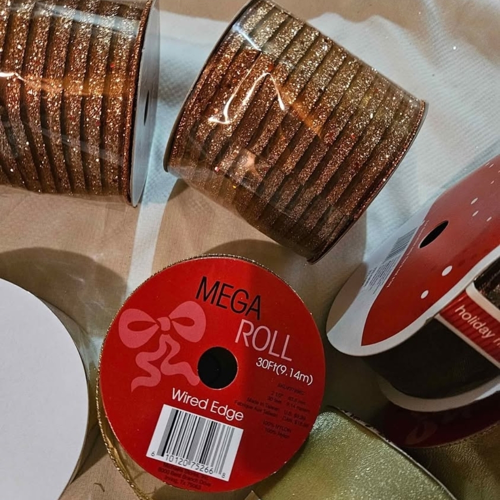 Assorted Gold, Bronze and Red Ribbon Collection - Picture 3 of 9